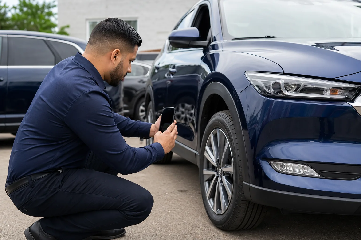 Vehicle collateral verification with guided exterior capture