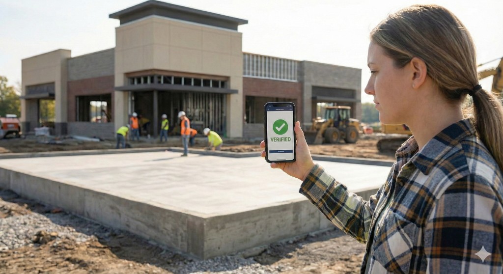 Verilume Physical Agent verifying a construction site